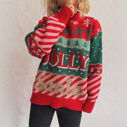 Pull en laine de Noël pour femmes avec motif unique et coupe confortable Chic und Stil