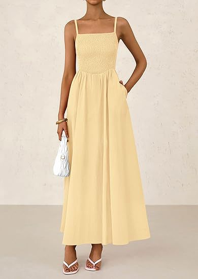 Robe maxi pour femmes avec haut élastique et jupe fluide Chic und Stil