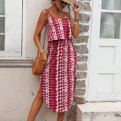 Robe midi femme avec coupe fluide et bretelles ajustables Chic und Stil