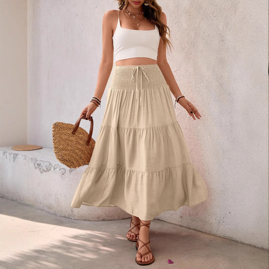 Jupe maxi à volants pour femmes avec cordon réglable Chic und Stil