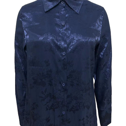 Dames Élégante blouse satinée avec motif floral Chic und Stil