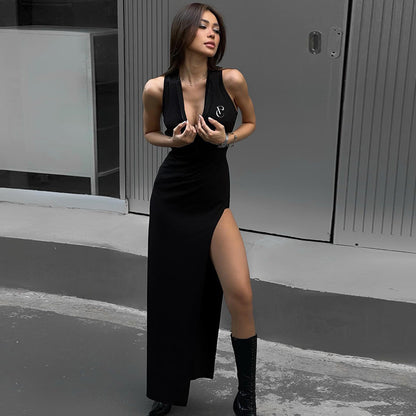 Robe maxi zippée sportive pour femmes Chic und Stil