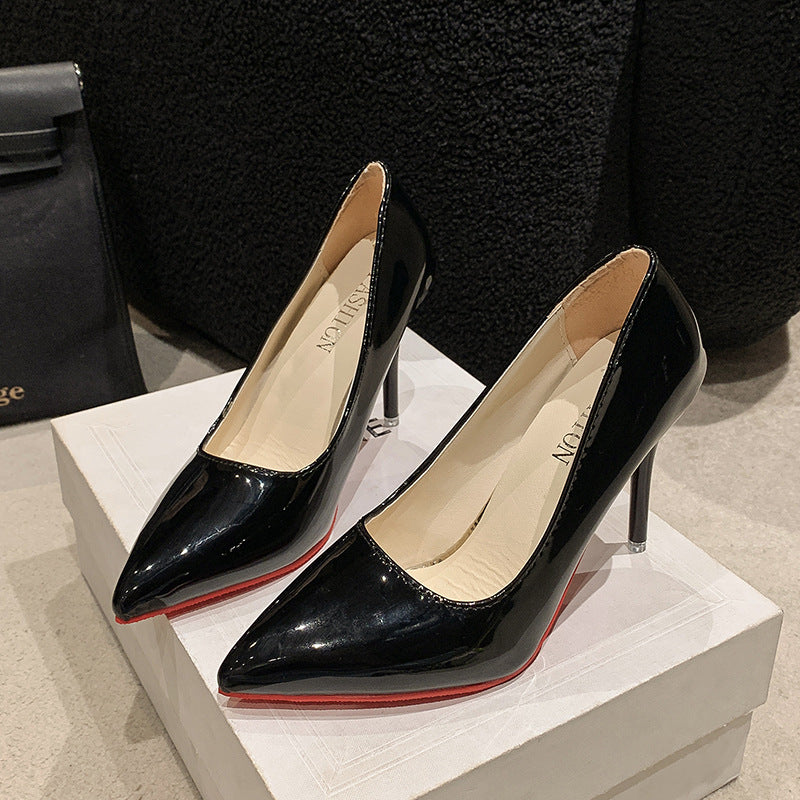 Dames Élégantes Talons Hauts avec embout pointu et talon transparent Chic und Stil