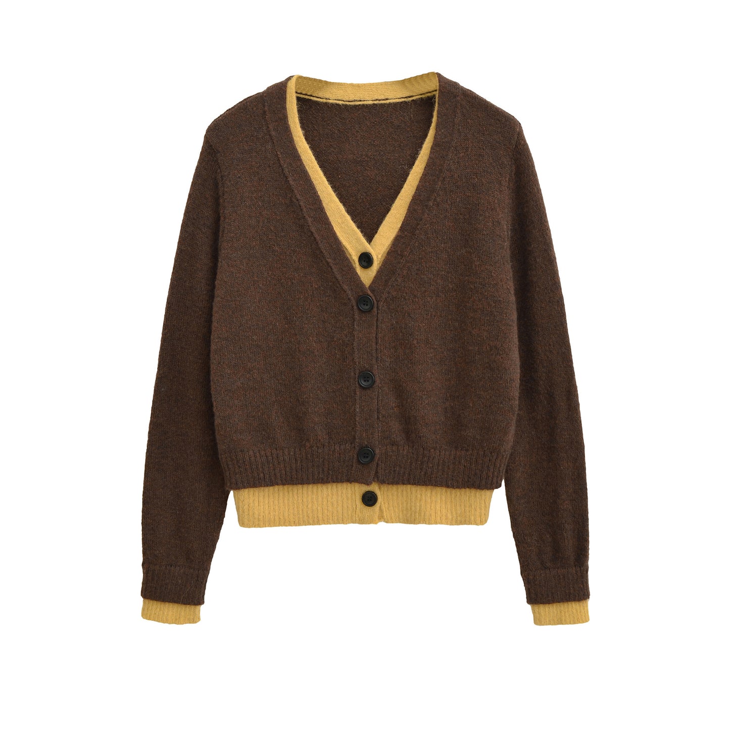 Pull élégant pour femmes avec décolleté en V profond et boutons décoratifs Chic und Stil