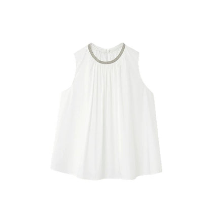 Blouse sans manches plissée pour femmes Chic und Stil