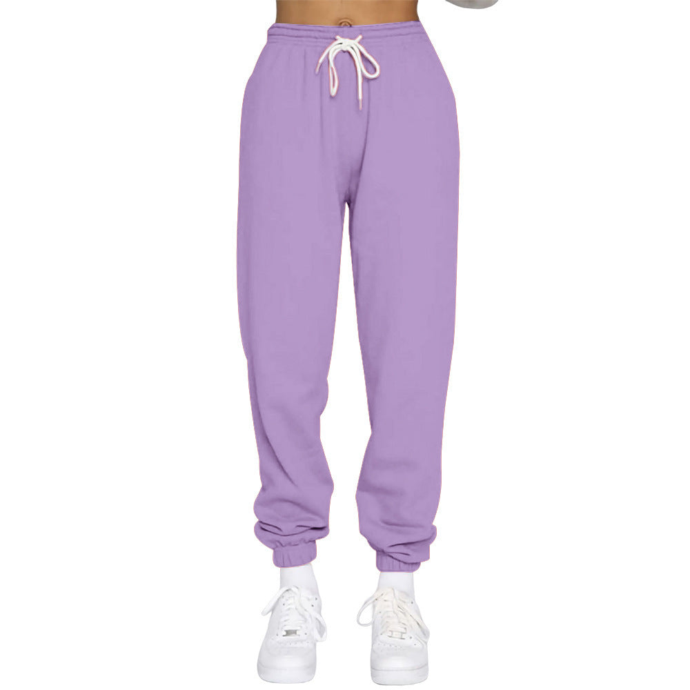 Casual women's sweatpants with high waist and drawstring Chic and Style