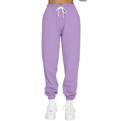 Casual women's sweatpants with high waist and drawstring Chic and Style