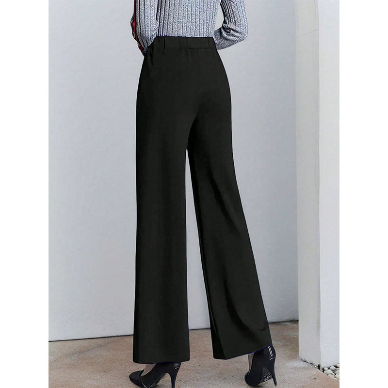 Dames élégante Culotte avec taille haute et poches latérales Chic und Stil