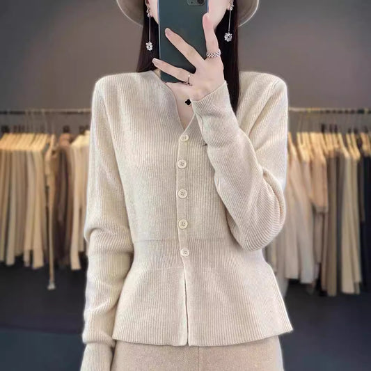 Dames cardigan en tricot élégant avec design texturé Chic und Stil