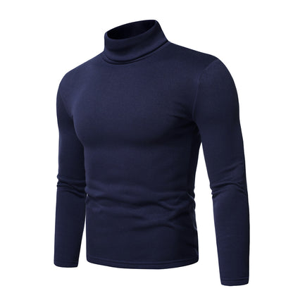 Pull à col roulé pour hommes en mélange de coton de haute qualité avec coupe ajustée Chic und Stil