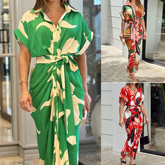 Robe chemise tropicale pour femmes Chic und Stil