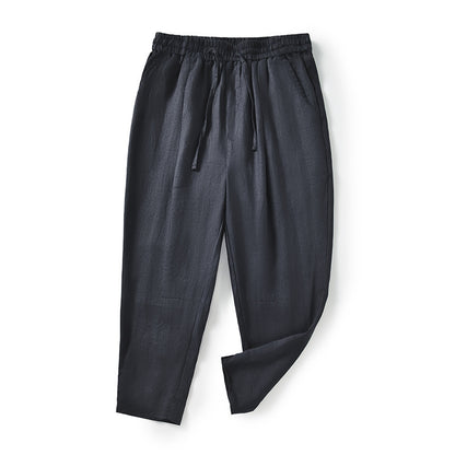 Casual linen pants for women with an elastic waist and practical side pockets Chic and Style