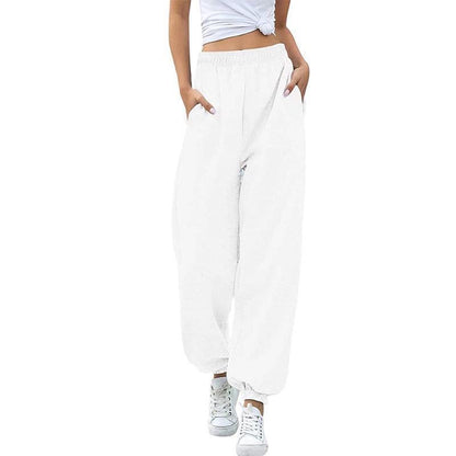 Ladies comfortable pleated pants with elastic waist Chic and Style