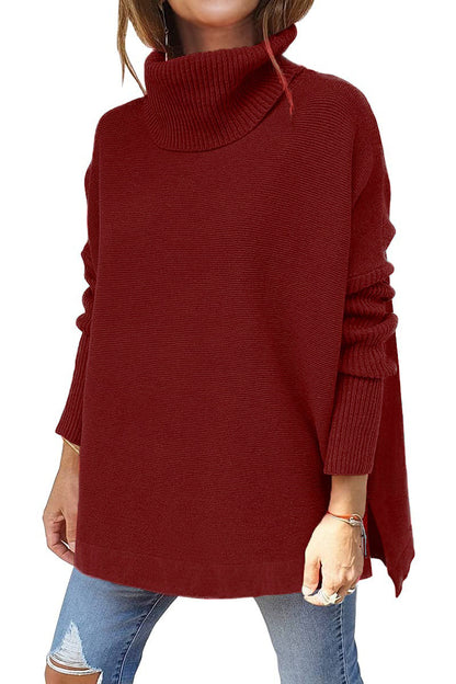 Pull à col roulé oversized pour femmes avec motif texturé Chic und Stil