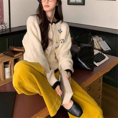 Cardigan en tricot élégant pour femmes avec motif unique et détails de boutons Chic und Stil