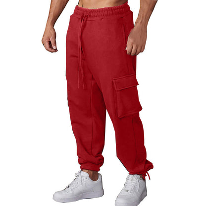 Men's casual cargo jogging pants with elastic waistband and practical side pockets Chic and Style