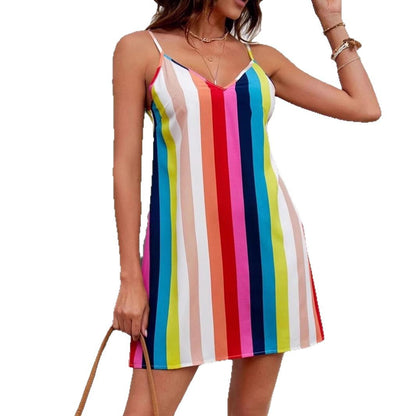 Dames Robuste Multicolore Robe de Plage Chic und Stil