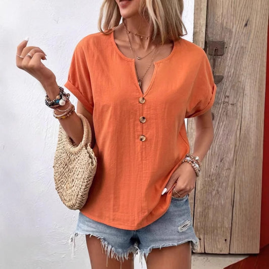 Blouse décontractée pour femmes avec patte de boutonnage Chic und Stil