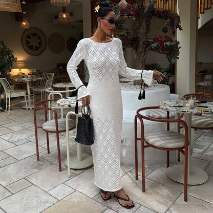 Robe maxi pour dames avec structure élégante Chic und Stil