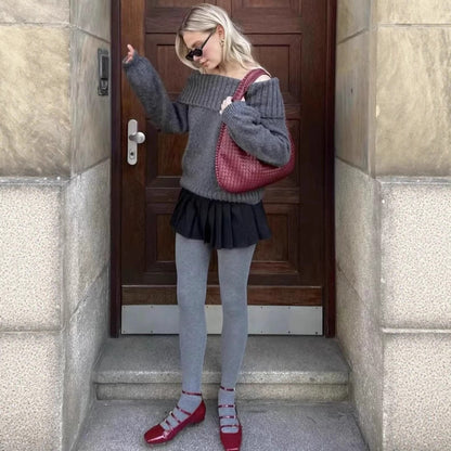 Pull off-shoulder pour femmes Chic und Stil