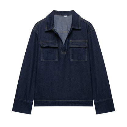 High-waisted denim pants for women with structured cut Chic and Style