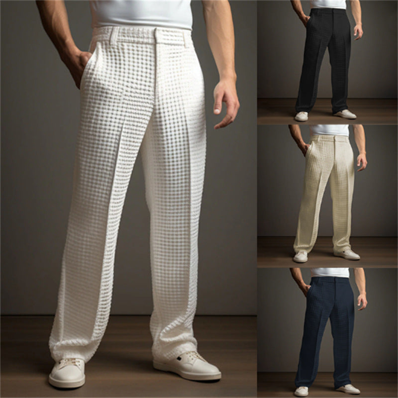 Chic and Style Elegant Casual Pants for Men with a Modern Check Pattern