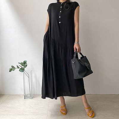 Robe midi à boutons pour femmes Chic und Stil