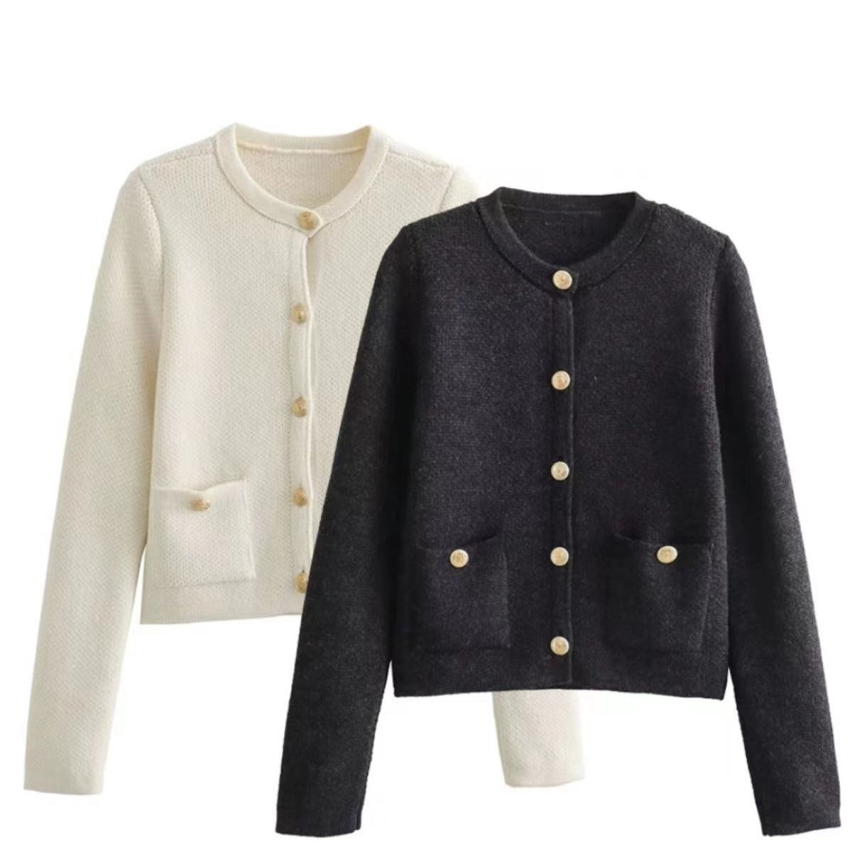 Dame cardigan avec boutons décoratifs et poches Chic und Stil