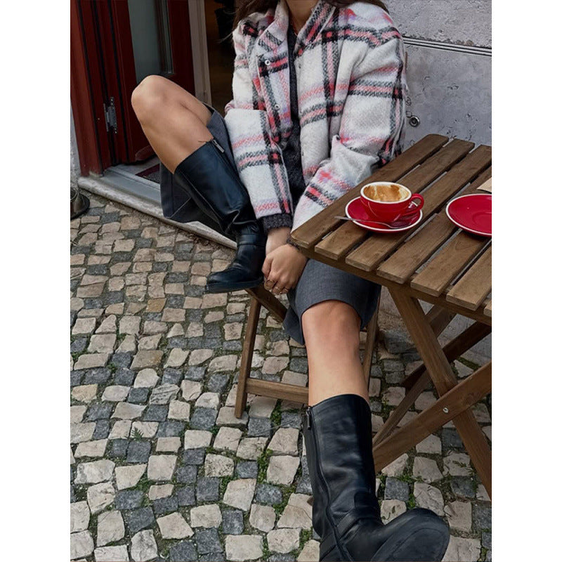 Chemise en laine à carreaux pour femmes Chic und Stil