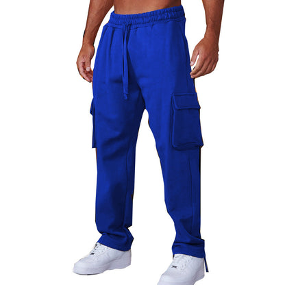 Men's casual cargo jogging pants with elastic waistband and practical side pockets Chic and Style