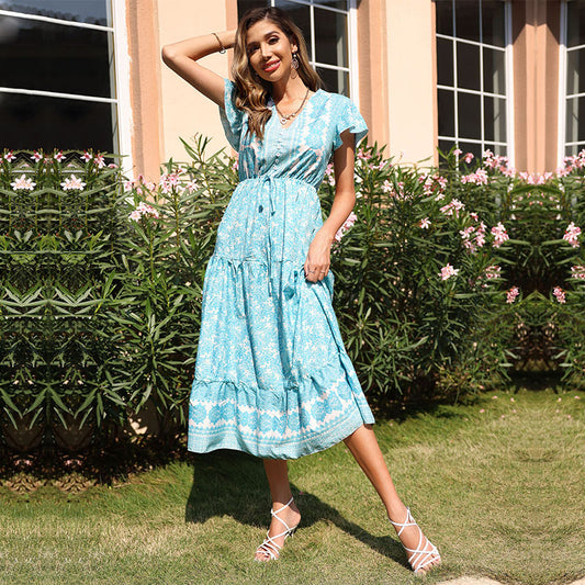 Robes maxi élégantes pour femmes avec des motifs détaillés Chic und Stil