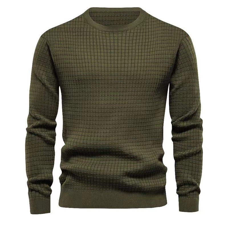 Structured long sleeve pullover for men Chic und Stil