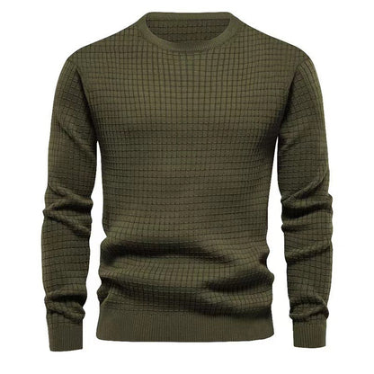 Structured long sleeve pullover for men Chic und Stil