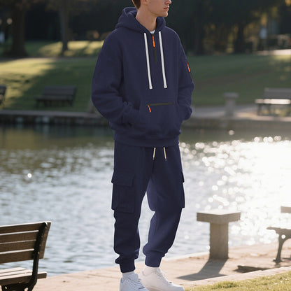 Men's sporty hoodie set and pants with practical pockets Chic and Style