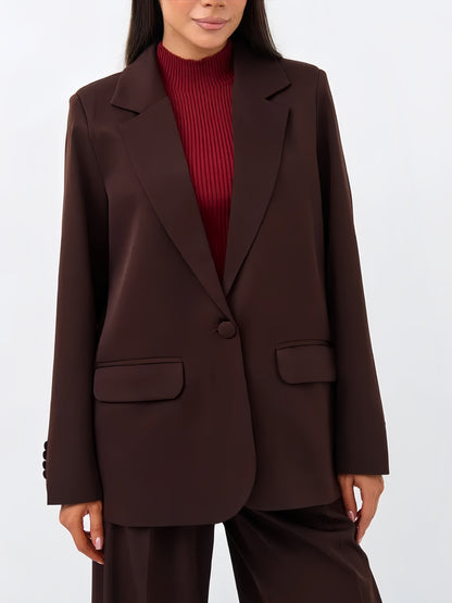 Dames Ensemble de tailleur élégant et cintré avec décolleté plongeant Chic und Stil