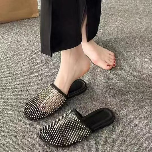 Mules à brides pour femmes avec ornement en strass Chic und Stil