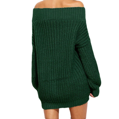 Dames Off-Shoulder Pull en Tricot Chic und Stil