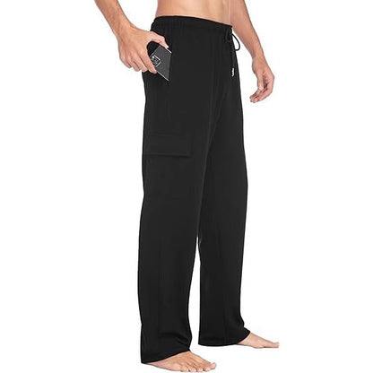 Comfortable cargo pants for men with elastic waistband and side pockets Chic and Style