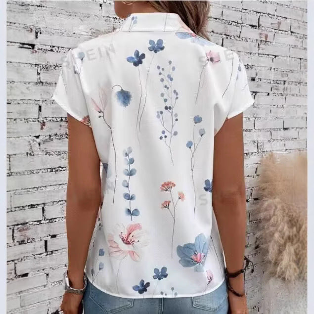 Chemisier femme avec motif floral et manches cape Chic und Stil