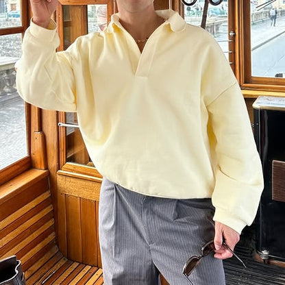 Pull décontracté pour hommes à col en V en matériau doux Chic und Stil