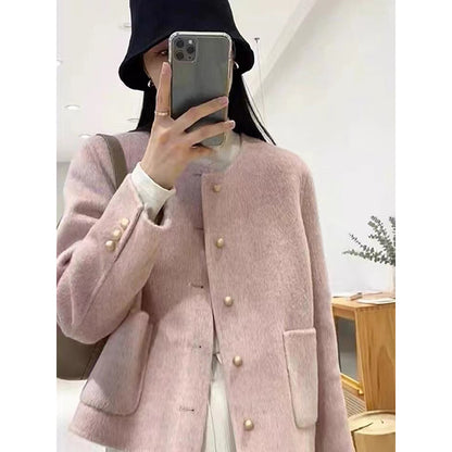 Veste texturée à boutons pour femmes avec boutons décoratifs Chic und Stil