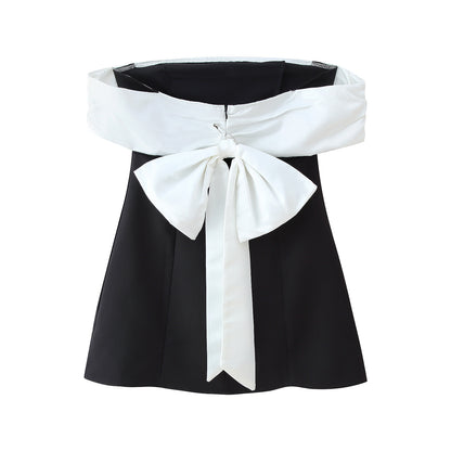 Robe off-shoulder pour dames avec drapé élégant Chic und Stil