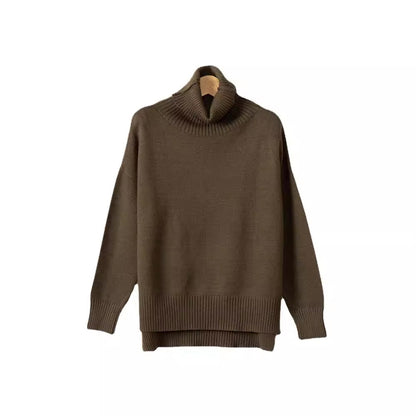 Pull décontracté pour femmes avec col montant et coupe large Chic und Stil