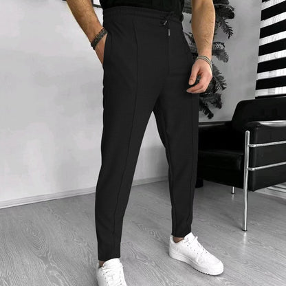 Luxury men's pants with elastic drawstring and textured design Chic and Style
