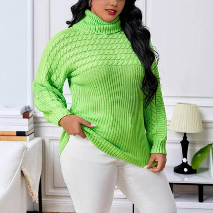 Pull en tricot pour femmes avec col montant et design structuré Chic und Stil