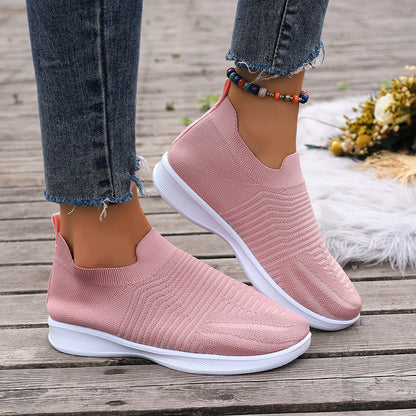 Baskets slip-on confortables pour femmes avec dessus en matériau respirant Chic und Stil
