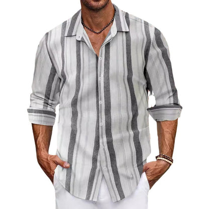 Chemise à rayures décontractée pour hommes Chic und Stil