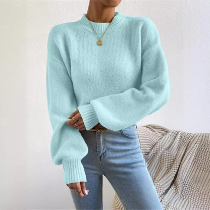 Pull en tricot ample pour femmes avec col montant et design texturé Chic und Stil