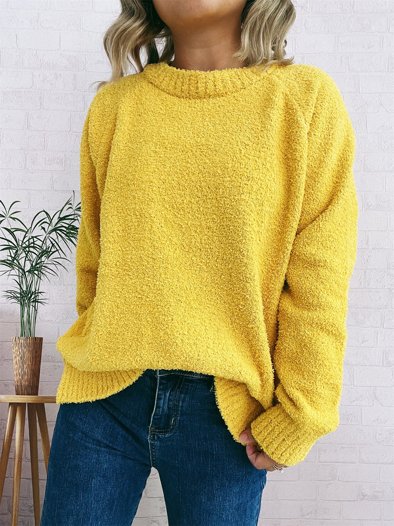 Pull en tricot chauffant pour femmes avec coupe décontractée et design structuré Chic und Stil