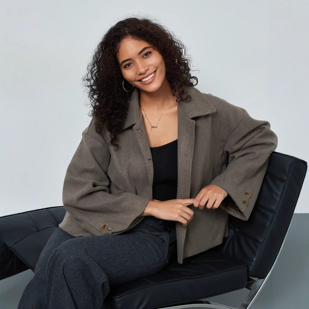 Dames décontractée veste oversize à double boutonnage Chic und Stil